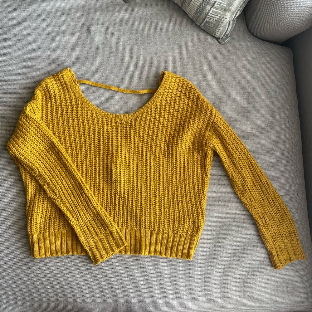 Mustard Knot Sweater